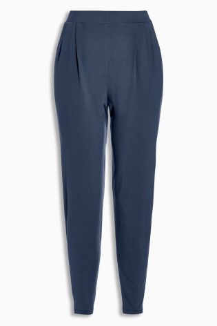 Navy Tapered Leg Trousers